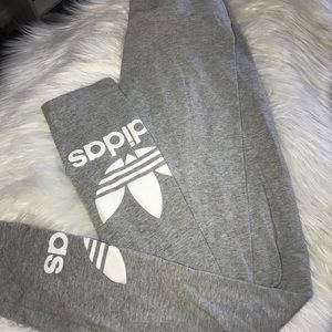 Adidas trefoil grey leggings